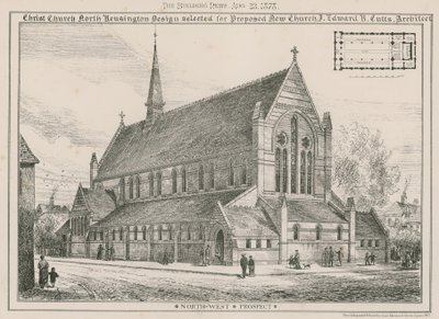 Christ Church، North Kensington: تم اختيار التصميم للكنيسة الجديدة المقترحة بواسطة مدرسة اللغة الإنجليزية