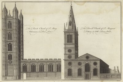 كنيسة St Mary Aldermary في Bow Lane وكنيسة St Margaret Pattens في Little Tower Street ، لندن بواسطة مدرسة اللغة الإنجليزية