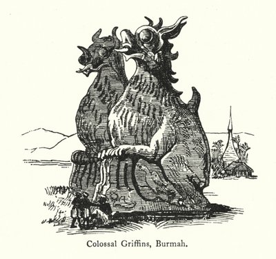 Colossal Griffins ، بورما (نقش) بواسطة مدرسة اللغة الإنجليزية