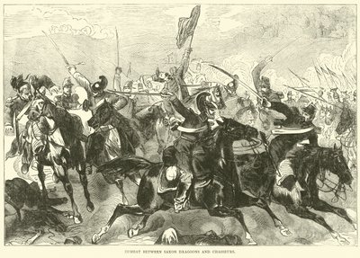 قتال بين الساكسون Dragoons و Chasseurs ، سبتمبر 1870 بواسطة مدرسة اللغة الإنجليزية