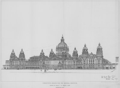 Competitive Designs for the Imperial Institute (engraving) بواسطة مدرسة اللغة الإنجليزية