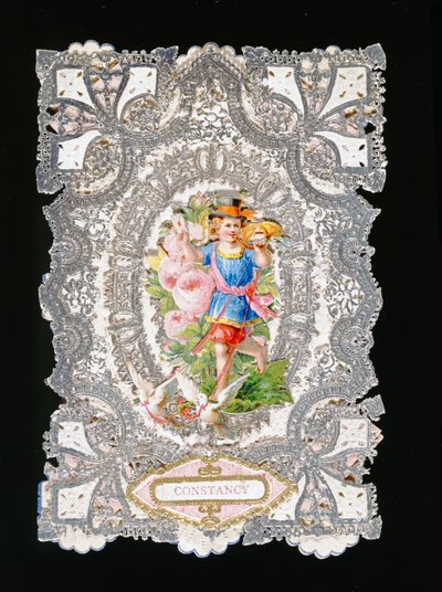 Constancy ، بطاقة عيد الحب ، c.1860 (لون ليثو على ورق) بواسطة مدرسة اللغة الإنجليزية