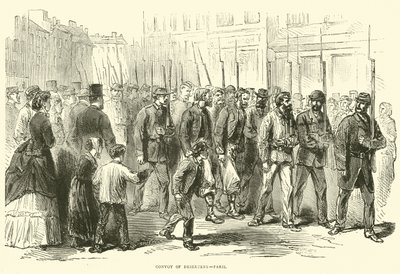 قافلة الفارين ، باريس ، أكتوبر 1870 بواسطة مدرسة اللغة الإنجليزية