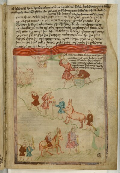 قطن كلوديوس ب. IV ص 38 ، سفر التكوين. قصة رحلة ، من "Hexateuch الإنجليزية القديمة" (ورق) بواسطة مدرسة اللغة الإنجليزية