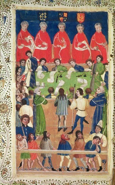 محكمة الملوك بنش ، قاعة وستمنستر ، ج .1460 بواسطة مدرسة اللغة الإنجليزية