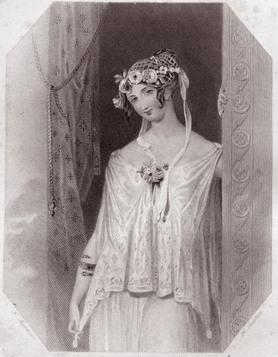 Cressida (Troilus and Cressida) (Troilus and Cressida) - في - "" معرض شكسبير النسائي ، مجموعة من خمسة وأربعين صورة جادة لفنانين من أوائل لندن ، غنية بالإشعارات النقدية والأدبية "" "حوالي عام 1838 - من" "معرض نساء S. بواسطة مدرسة اللغة الإنجليزية