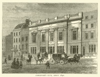 نادي كروكفورد ، حوالي عام 1840 (نقش) بواسطة مدرسة اللغة الإنجليزية