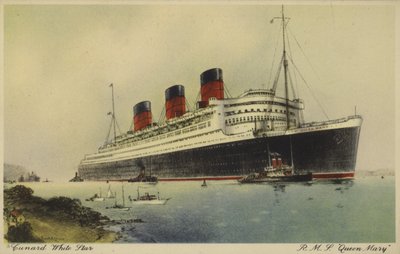 بطانة كونارد وايت ستار لاين RMS Queen Mary بواسطة مدرسة اللغة الإنجليزية