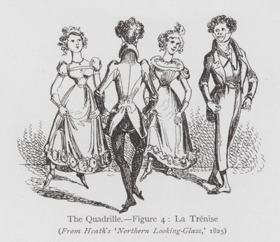 الرقص: The Quadrille ، الشكل 4 ، La Trenise (litho) بواسطة مدرسة اللغة الإنجليزية