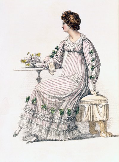 لباس النهار ، لوحة الموضة من Ackermanns Repository of Arts بواسطة مدرسة اللغة الإنجليزية