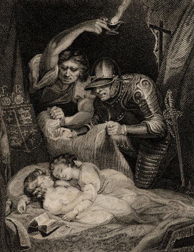 وفاة الملك إدوارد الخامس (1470-1483) وأخيه ريتشارد (1472-1483) دوق يورك بواسطة مدرسة اللغة الإنجليزية