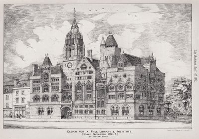 Design for a Free Library and Institute, Soane Medallion بواسطة مدرسة اللغة الإنجليزية