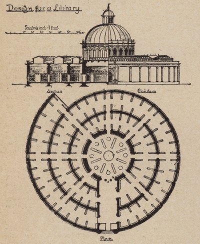 Design for an infinitely expandable library (litho) بواسطة مدرسة اللغة الإنجليزية