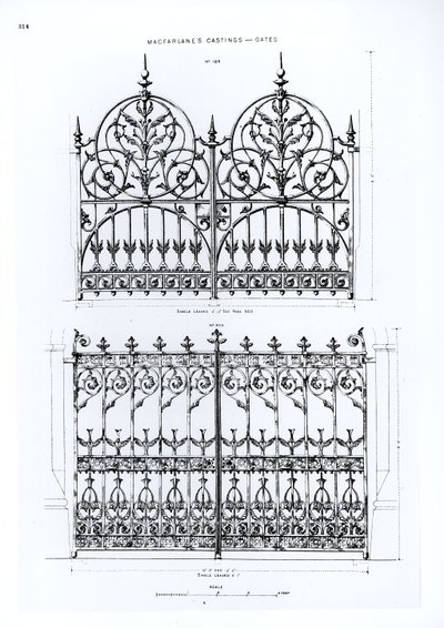 تصاميم للسور الحديد الزهر ، من Macfarlanes Castings بواسطة مدرسة اللغة الإنجليزية