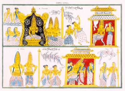 ديوا لوكا ، من تاريخ وعقيدة البوذية بقلم إدوارد أبهام ، 1829 بواسطة مدرسة اللغة الإنجليزية