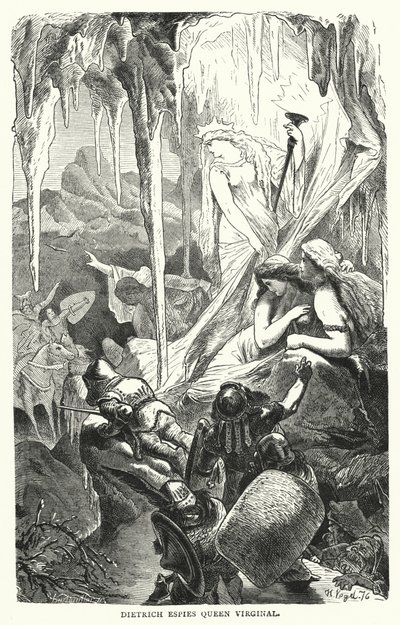 Dietrich espies Queen Virginal (engraving) بواسطة مدرسة اللغة الإنجليزية