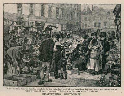 اختفاء وايت تشابل: أسواق الأحد الشهيرة في حي Quondam Petticoat Lane مهددة بتحسينات مجلس المقاطعة بواسطة مدرسة اللغة الإنجليزية