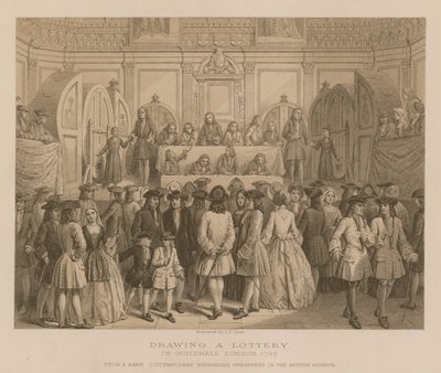 رسم يانصيب في غيدال ، لندن ، 1739 بواسطة مدرسة اللغة الإنجليزية