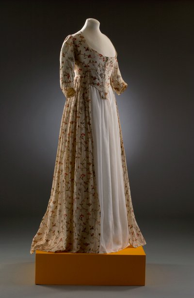 فستان ، 1790s (قطن مطبوع) بواسطة مدرسة اللغة الإنجليزية