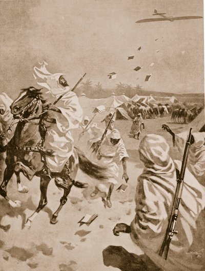 إسقاط كتيبات عن العرب خلال الحرب الإيطالية التركية ، 1911-1912 بواسطة مدرسة اللغة الإنجليزية