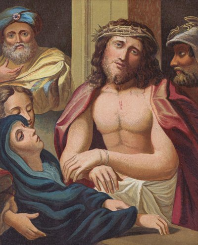 Ecce Homo (طباعة حجرية ملونة) بواسطة مدرسة اللغة الإنجليزية