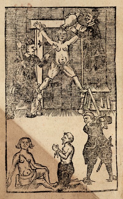 على سبيل المثال ، 1475 f.1 قام المستوطنون الهولنديون في Amboyna بتعذيب تاجر إنكليزي قبل مذبحة عام 1623 التي أنهت التجارة البريطانية في جزر الهند الشرقية (نقش خشبي) بواسطة مدرسة اللغة الإنجليزية