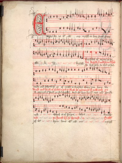 Egerton 3307 ، f.63v كارول للقديس جورج بواسطة مدرسة اللغة الإنجليزية
