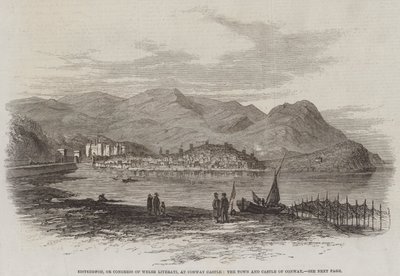 Eisteddfod ، أو مؤتمر الأدباء الويلزيين ، في قلعة كونواي ، بلدة وقلعة كونواي (نقش) بواسطة مدرسة اللغة الإنجليزية