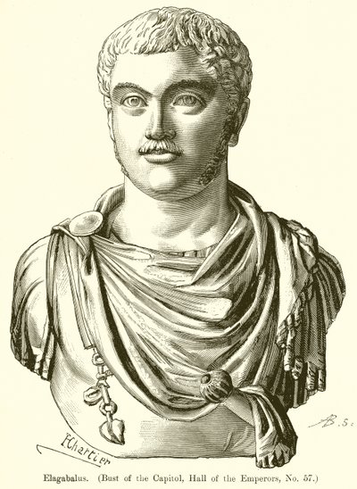 Elagabalus. (تمثال نصفي للبيت ، قاعة الأباطرة ، رقم 57) بواسطة English School