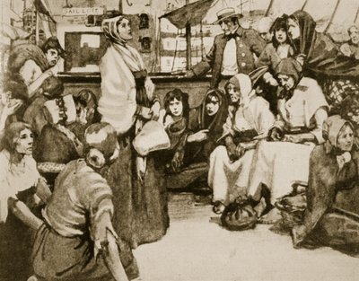 إليزابيث فراي تتحدث إلى السجناء على متن سفينة مدانة بواسطة مدرسة اللغة الإنجليزية
