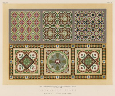 بلاط Encaustic من Minton and Co Stoke Upon Trent بواسطة مدرسة اللغة الإنجليزية