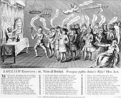Credulity الإنجليزية أو Yere all Bottled ، 1749 بواسطة مدرسة اللغة الإنجليزية