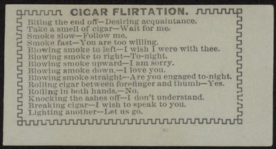 بطاقة مرافقة بعنوان Cigar Flirtation بواسطة مدرسة اللغة الإنجليزية