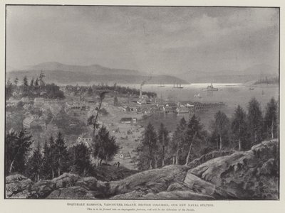 ميناء Esquimalt ، جزيرة فانكوفر ، كولومبيا البريطانية ، محطتنا البحرية الجديدة (نقش) بواسطة مدرسة اللغة الإنجليزية