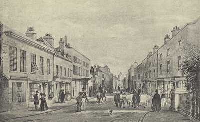 Eton High Street ، 1844 (الحفر) بواسطة مدرسة اللغة الإنجليزية