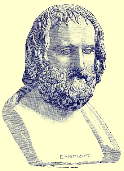 Euripides ، رسم توضيحي من "تاريخ روما" بقلم فيكتور دوروي ، نشر عام 1884 (صورة محسنة رقميًا) بواسطة مدرسة اللغة الإنجليزية