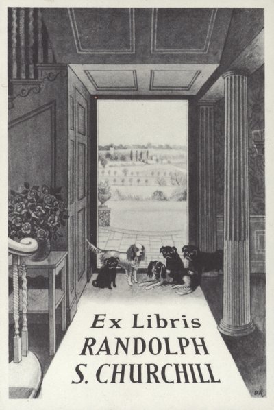 Ex Libris Randolph S Churchill بواسطة مدرسة اللغة الإنجليزية