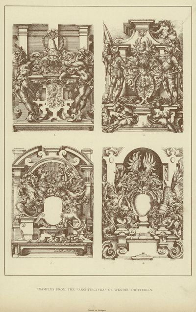 أمثلة من "Architectvra" لـ Wendel Dietterlin (litho) بواسطة مدرسة اللغة الإنجليزية