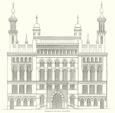 الجزء الخارجي من Royal Panopticon (نقش) بواسطة مدرسة اللغة الإنجليزية