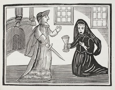 Fair Rosamond تسمم من قبل الملكة إليانور ، توضيح من كتب الفصل الثاني عشر من قبل جون أشتون ، حانة. 1882 بواسطة مدرسة اللغة الإنجليزية