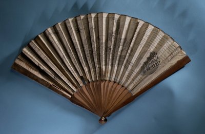 مروحة تصور خريطة باث ، 1790 ج (ورق مطبوع وخشب) بواسطة مدرسة اللغة الإنجليزية