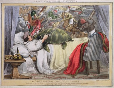 الآثار القاتلة للشراهة ، فرس ليلي عمدة ليلي ، نشره توماس ماكلين (1788-1875) 1830 بواسطة مدرسة اللغة الإنجليزية