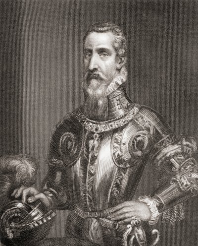 فرناندو ألفاريز دي توليدو بيمنتل ، من "تاريخ عهد فيليب الثاني" ، نُشر عام 1855 بواسطة مدرسة اللغة الإنجليزية
