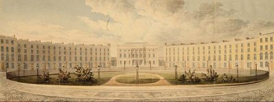 سيرك Finsbury يتجه شمالًا نحو مؤسسة لندن ، حوالي عام 1820 (ألوان مائية على ورق) بواسطة مدرسة اللغة الإنجليزية