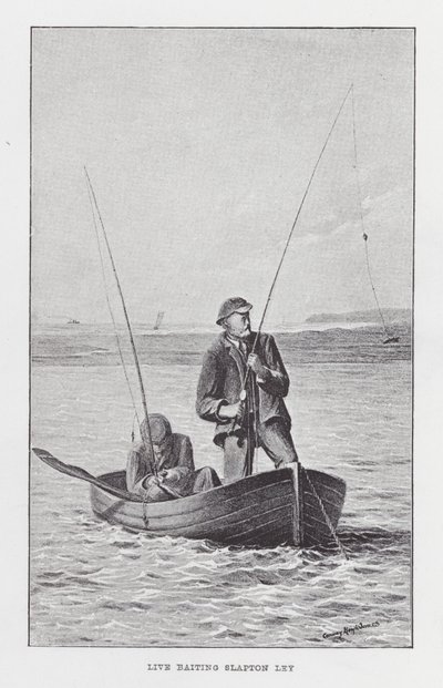 Fishing: Live Baiting Slapton Ley (litho) بواسطة مدرسة اللغة الإنجليزية
