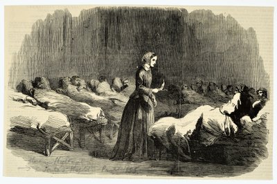 فلورنس نايتنجيل في مستشفى باراك ، سكوتاري ، 1855 بواسطة مدرسة اللغة الإنجليزية