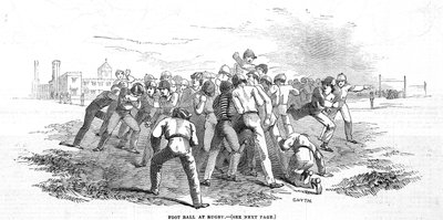 كرة القدم في الرجبي ، من أخبار لندن المصورة ، 20 ديسمبر 1845 بواسطة مدرسة اللغة الإنجليزية