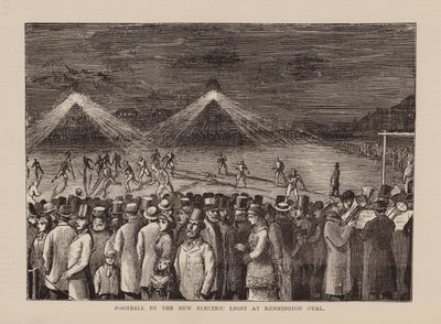 كرة القدم بجوار الضوء الكهربائي الجديد في كينينجتون أوفال (نقش) بواسطة مدرسة اللغة الإنجليزية