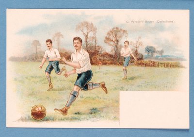 أب كرة القدم ، c.1890-1900 (طباعة) بواسطة مدرسة اللغة الإنجليزية