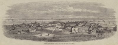 Fort Moultrie, Charleston in the Distance (engraving) بواسطة مدرسة اللغة الإنجليزية